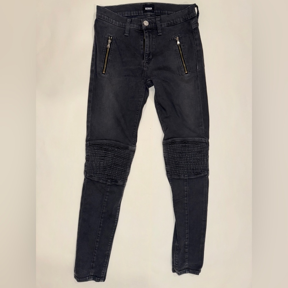 Hudson Jeans Black Skinny with Zipper Accents